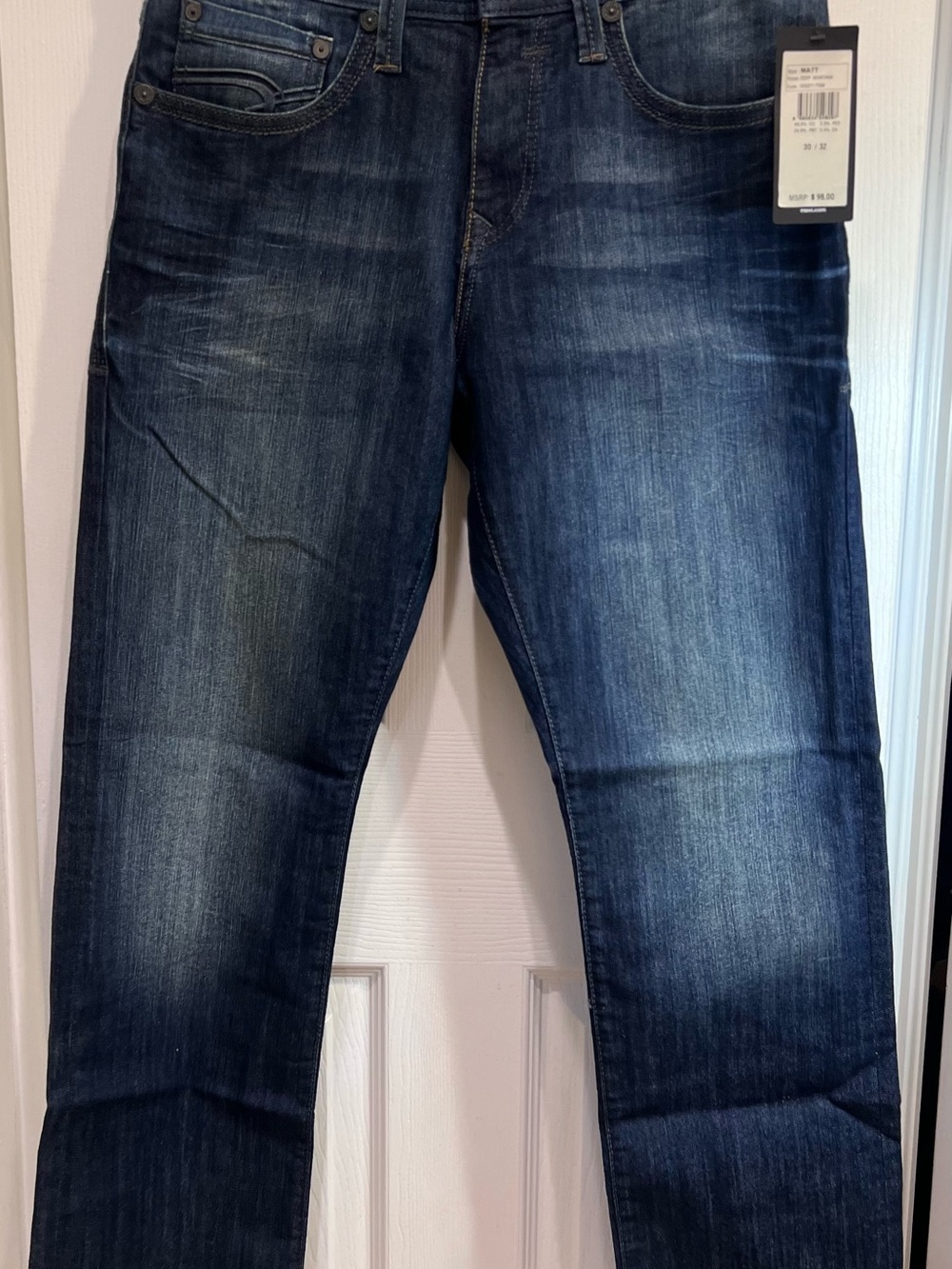 Mavi Matt Deep Montana 30/32 Men's Dark Wash Straight Leg Jeans - Picture 2 of 7